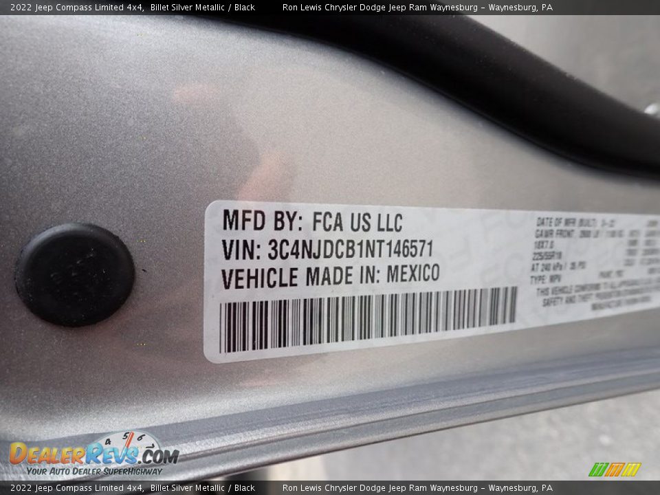 2022 Jeep Compass Limited 4x4 Billet Silver Metallic / Black Photo #15