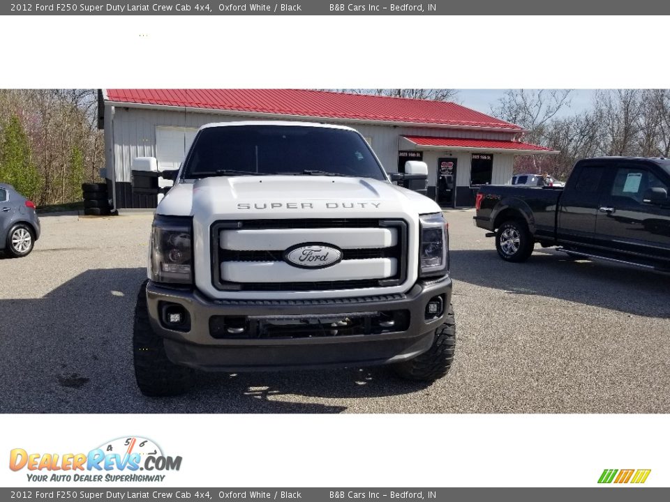 2012 Ford F250 Super Duty Lariat Crew Cab 4x4 Oxford White / Black Photo #8