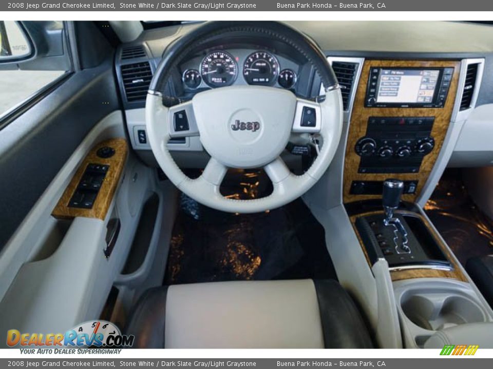 2008 Jeep Grand Cherokee Limited Stone White / Dark Slate Gray/Light Graystone Photo #5