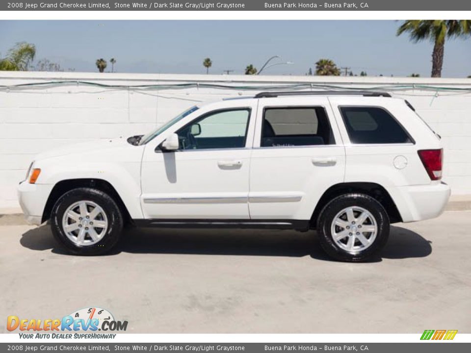 2008 Jeep Grand Cherokee Limited Stone White / Dark Slate Gray/Light Graystone Photo #8