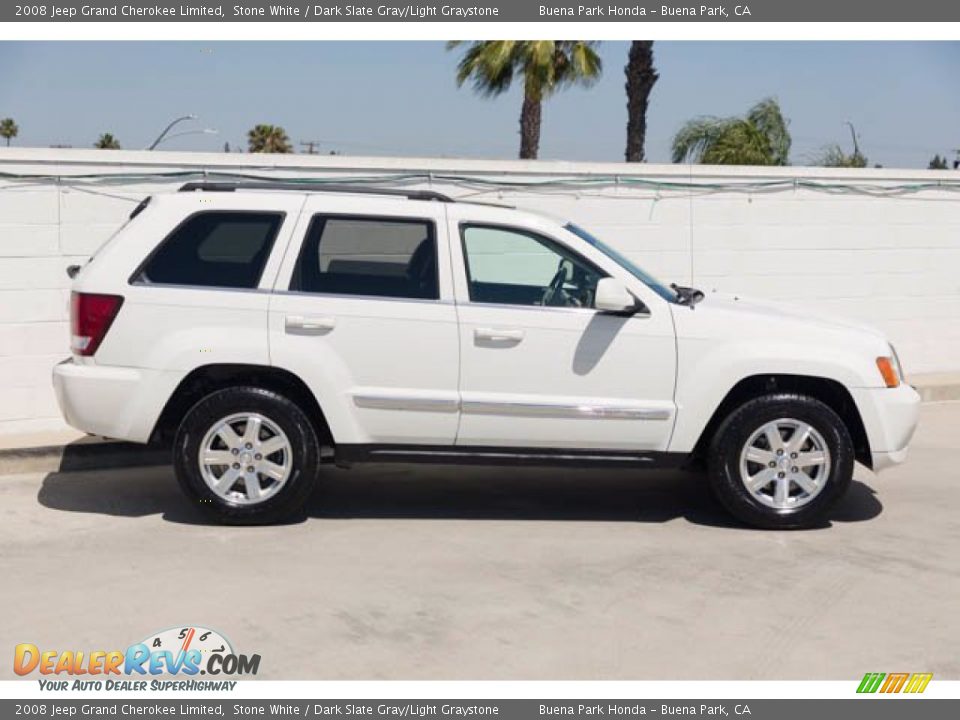 2008 Jeep Grand Cherokee Limited Stone White / Dark Slate Gray/Light Graystone Photo #13