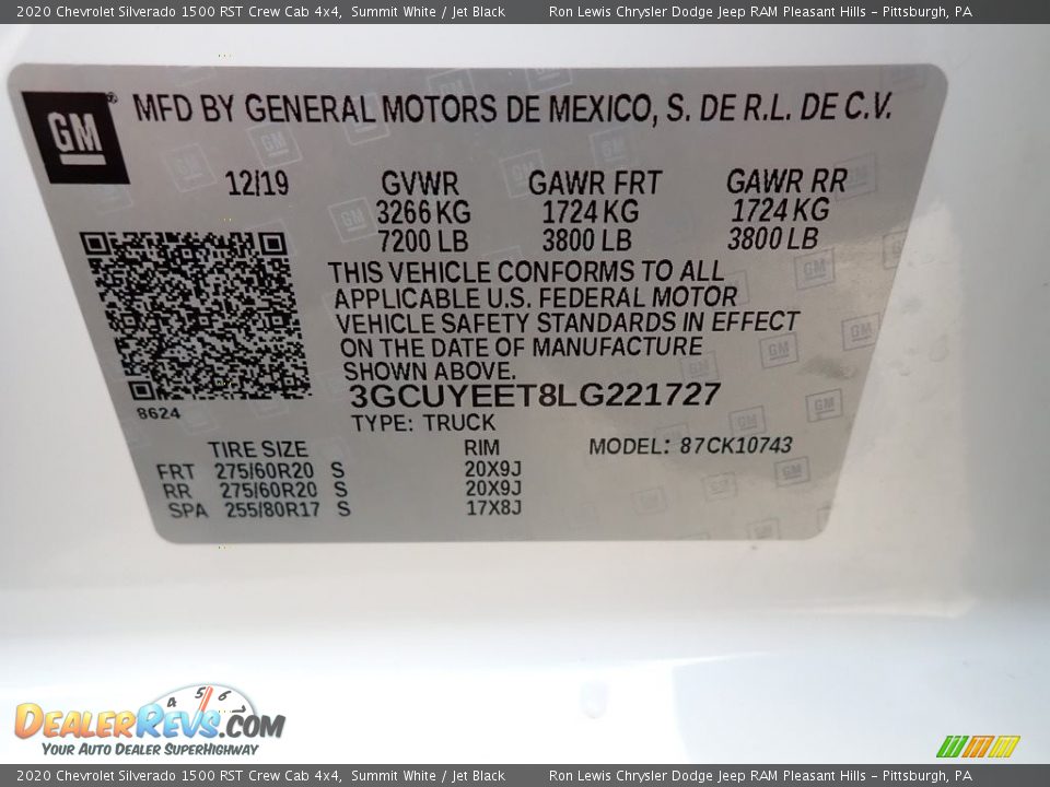 2020 Chevrolet Silverado 1500 RST Crew Cab 4x4 Summit White / Jet Black Photo #15