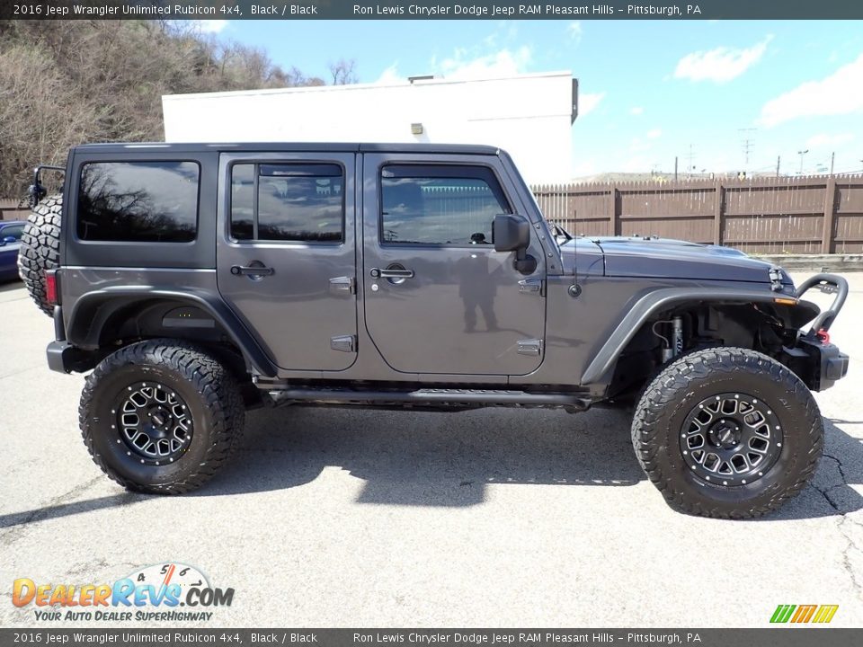 2016 Jeep Wrangler Unlimited Rubicon 4x4 Black / Black Photo #7