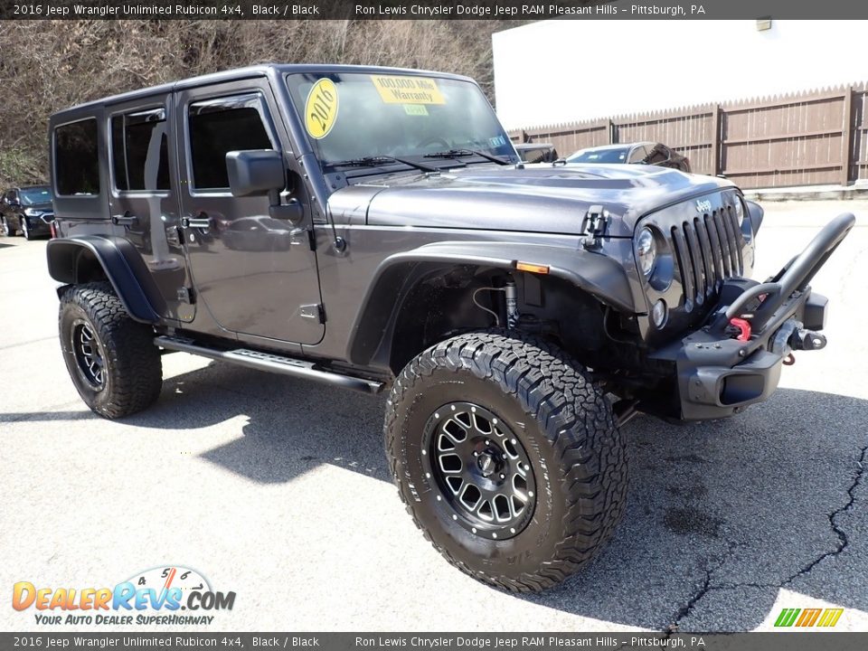 2016 Jeep Wrangler Unlimited Rubicon 4x4 Black / Black Photo #8