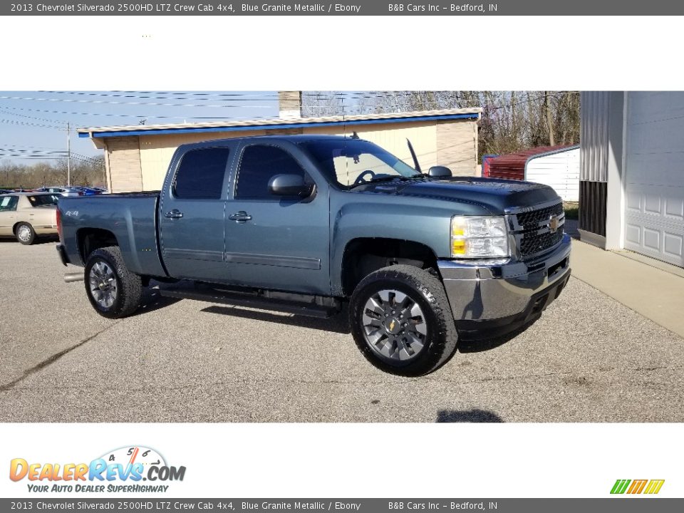 2013 Chevrolet Silverado 2500HD LTZ Crew Cab 4x4 Blue Granite Metallic / Ebony Photo #26