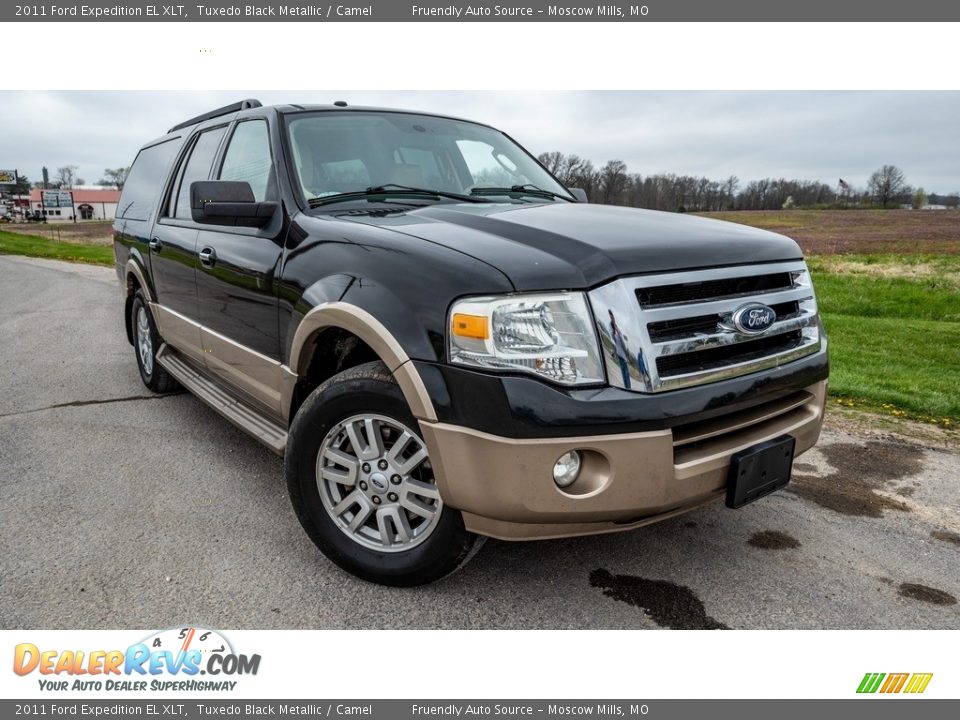 2011 Ford Expedition EL XLT Tuxedo Black Metallic / Camel Photo #1