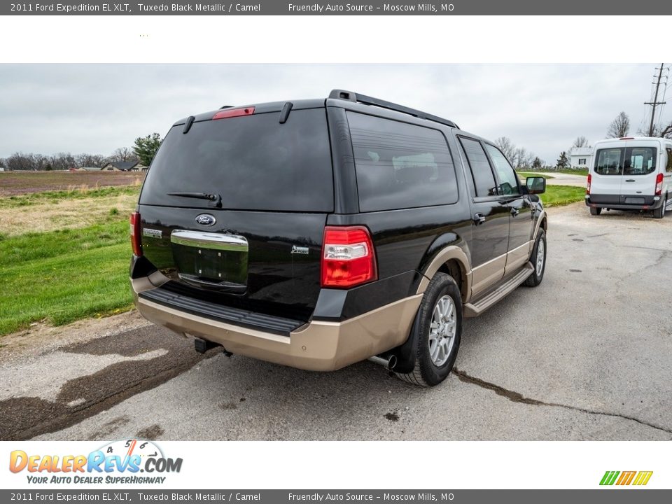 2011 Ford Expedition EL XLT Tuxedo Black Metallic / Camel Photo #4