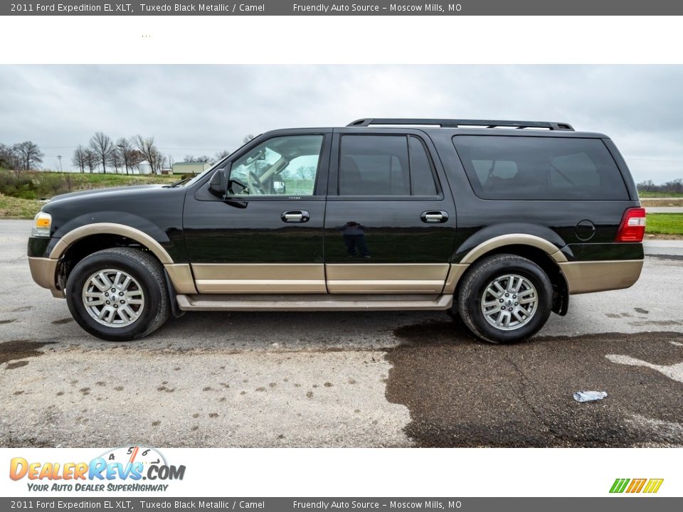 2011 Ford Expedition EL XLT Tuxedo Black Metallic / Camel Photo #7