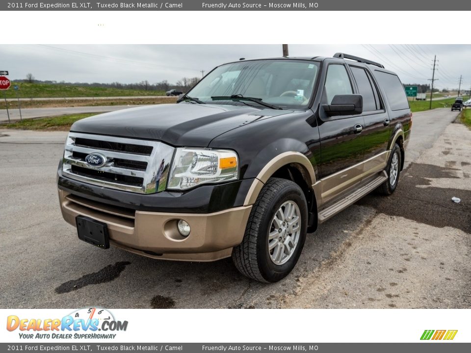 2011 Ford Expedition EL XLT Tuxedo Black Metallic / Camel Photo #8