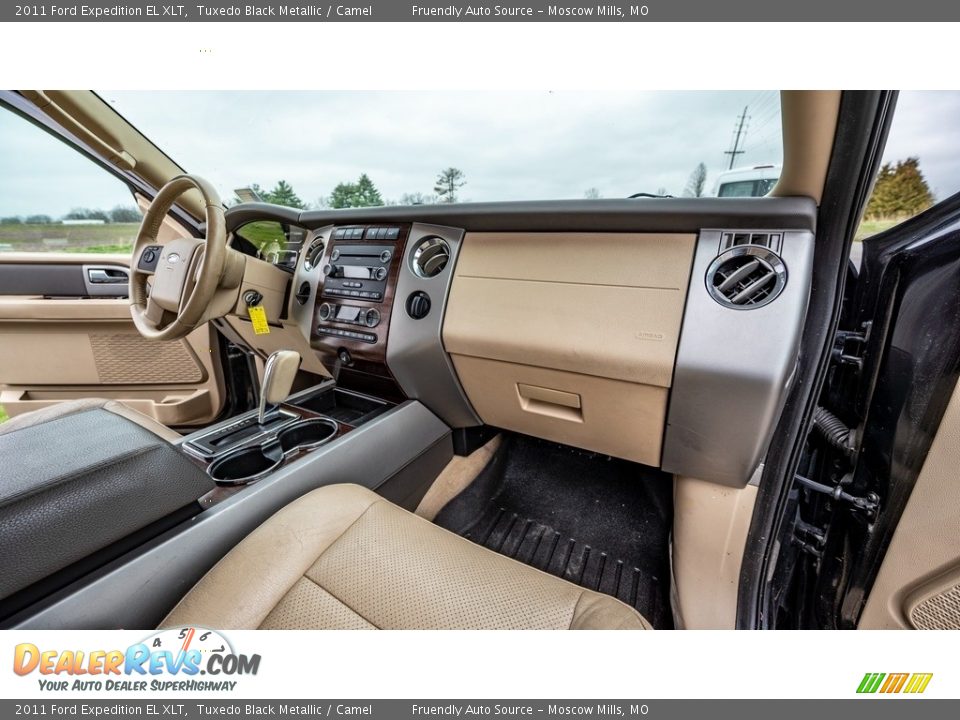 2011 Ford Expedition EL XLT Tuxedo Black Metallic / Camel Photo #24