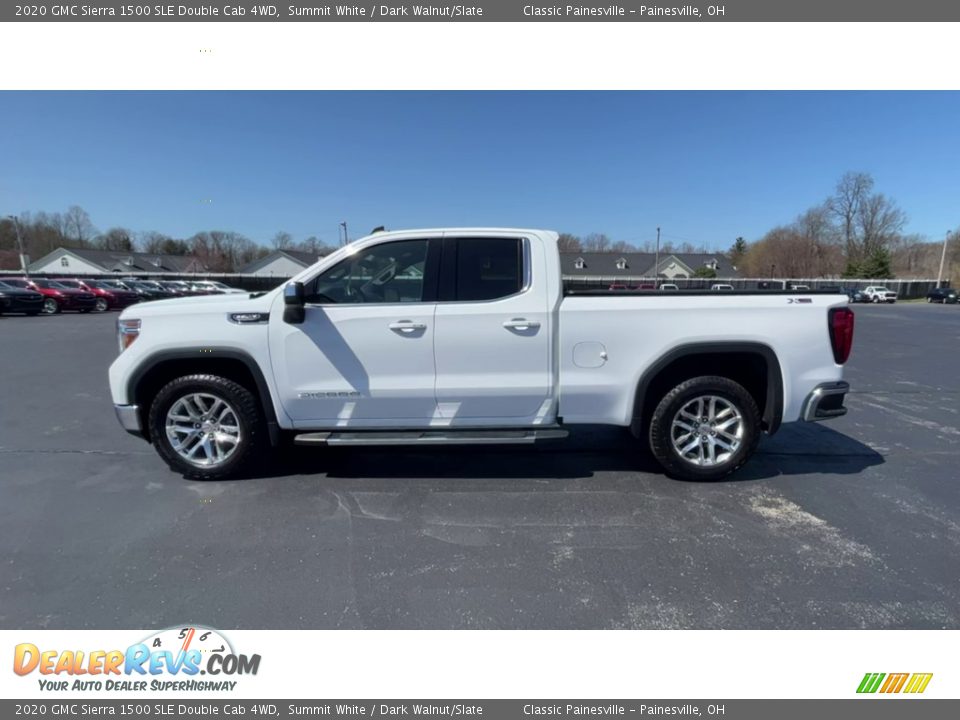 2020 GMC Sierra 1500 SLE Double Cab 4WD Summit White / Dark Walnut/Slate Photo #5