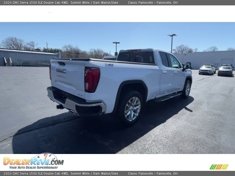 2020 GMC Sierra 1500 SLE Double Cab 4WD Summit White / Dark Walnut/Slate Photo #8