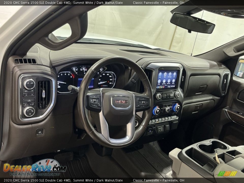 2020 GMC Sierra 1500 SLE Double Cab 4WD Summit White / Dark Walnut/Slate Photo #10