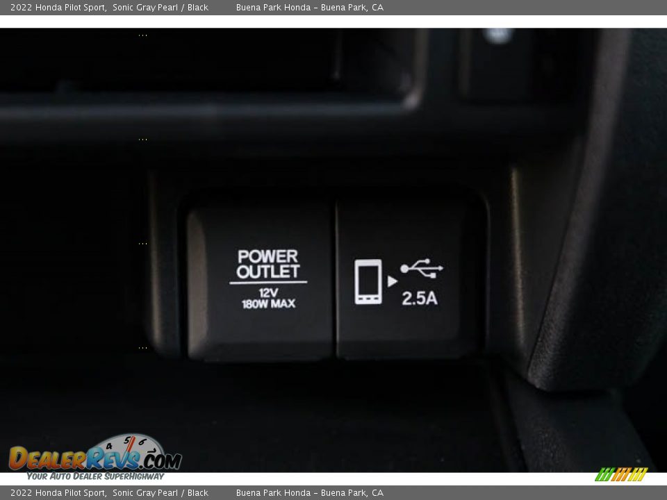 2022 Honda Pilot Sport Sonic Gray Pearl / Black Photo #22