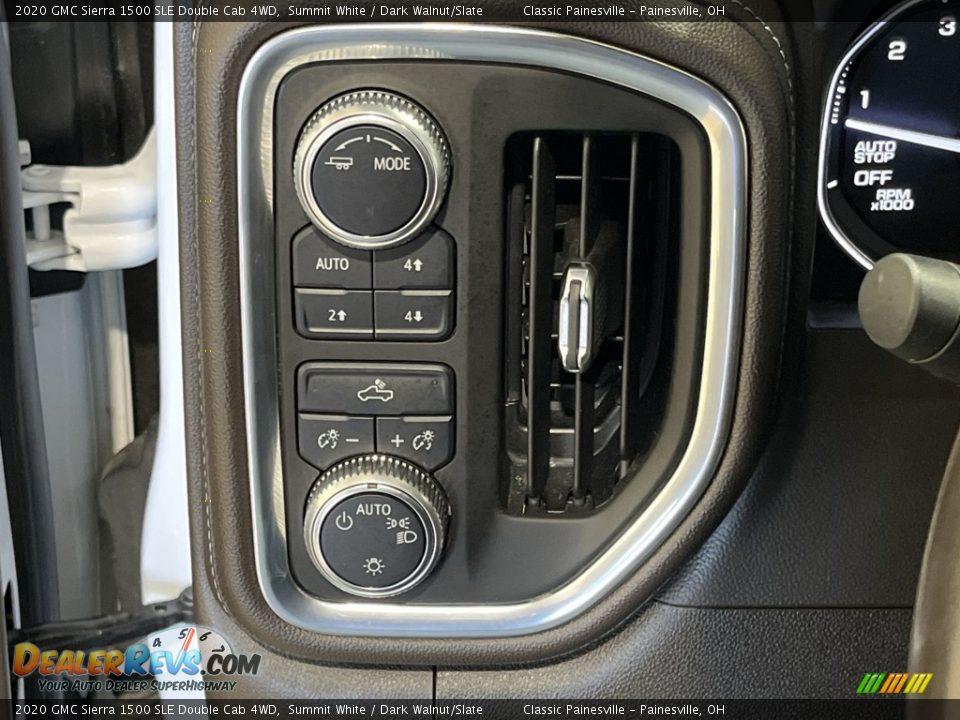 2020 GMC Sierra 1500 SLE Double Cab 4WD Summit White / Dark Walnut/Slate Photo #17