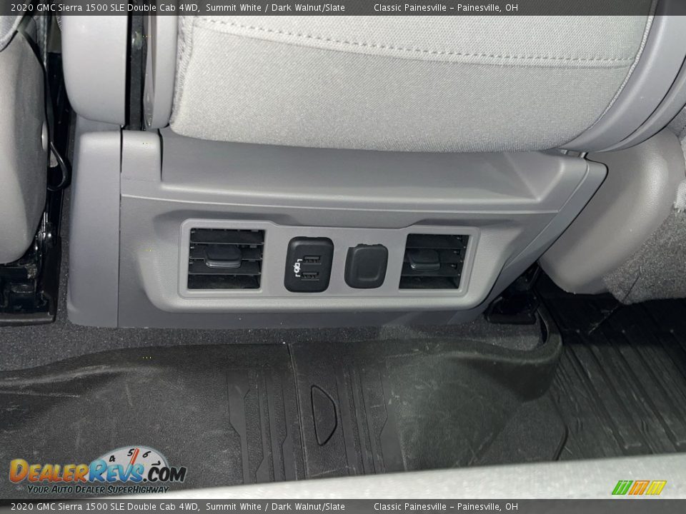 2020 GMC Sierra 1500 SLE Double Cab 4WD Summit White / Dark Walnut/Slate Photo #20