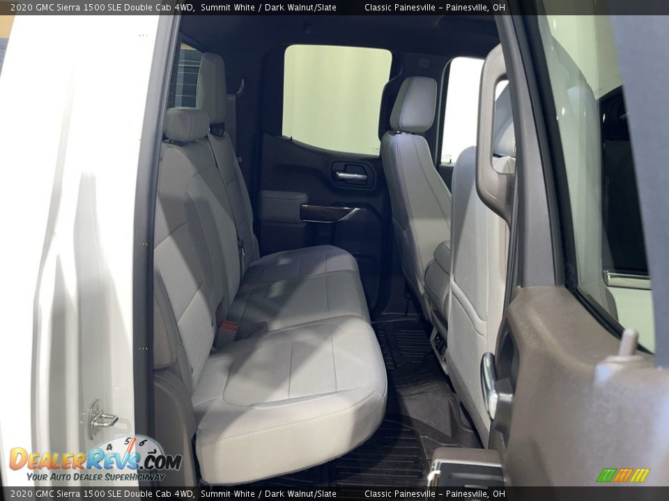 2020 GMC Sierra 1500 SLE Double Cab 4WD Summit White / Dark Walnut/Slate Photo #25