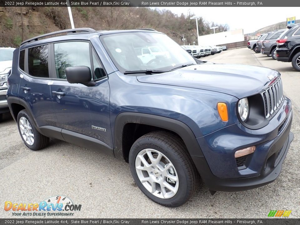 2022 Jeep Renegade Latitude 4x4 Slate Blue Pearl / Black/Ski Gray Photo #7