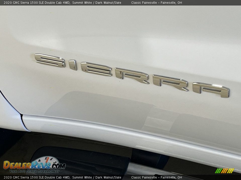 2020 GMC Sierra 1500 SLE Double Cab 4WD Summit White / Dark Walnut/Slate Photo #30