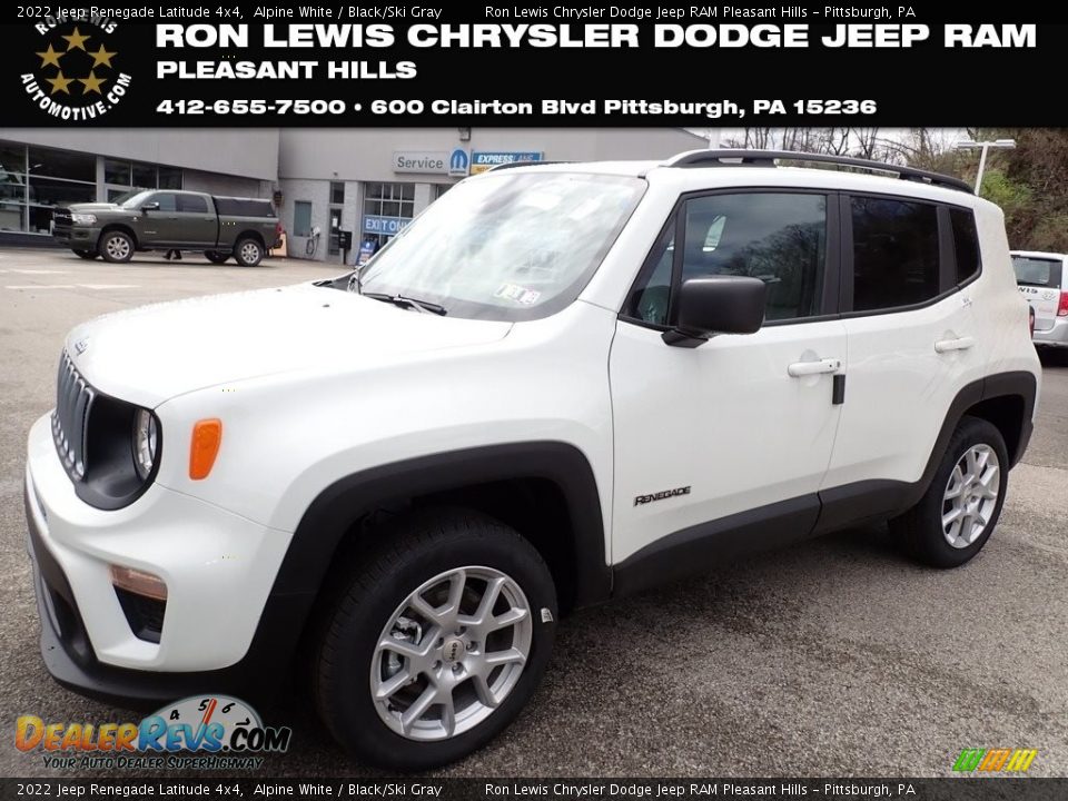 2022 Jeep Renegade Latitude 4x4 Alpine White / Black/Ski Gray Photo #1