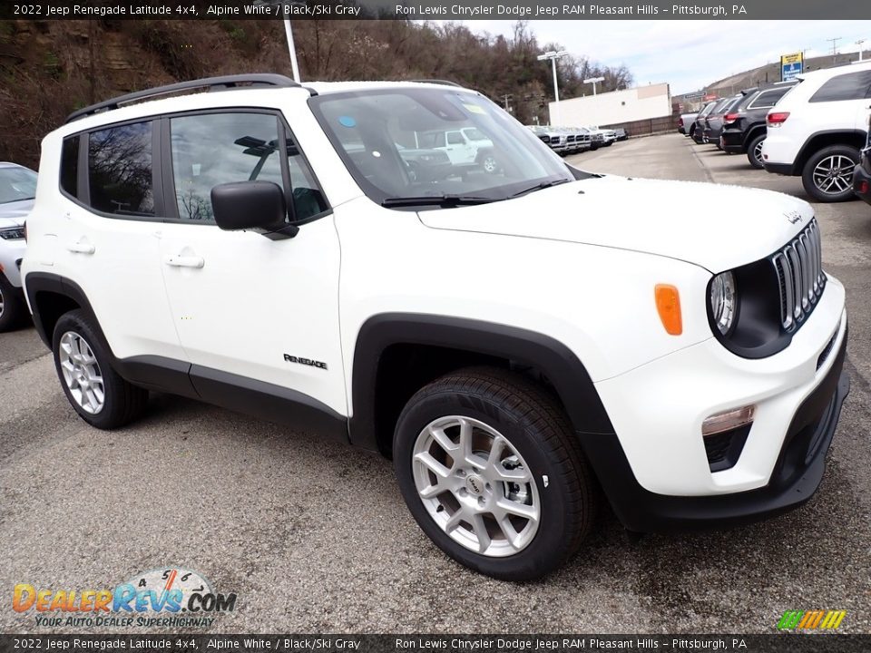 2022 Jeep Renegade Latitude 4x4 Alpine White / Black/Ski Gray Photo #8