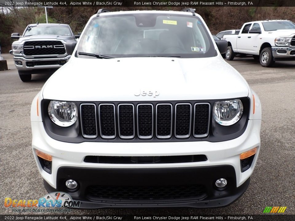 2022 Jeep Renegade Latitude 4x4 Alpine White / Black/Ski Gray Photo #9