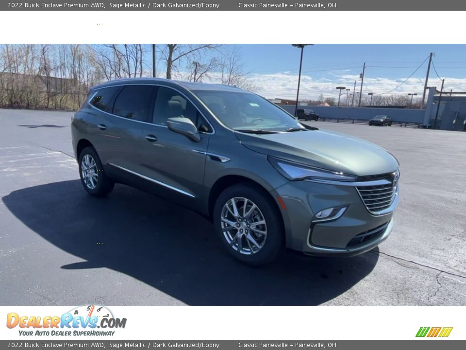 2022 Buick Enclave Premium AWD Sage Metallic / Dark Galvanized/Ebony Photo #2