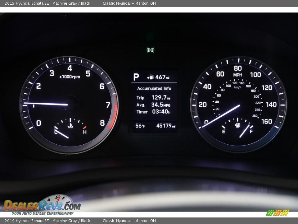 2019 Hyundai Sonata SE Machine Gray / Black Photo #8