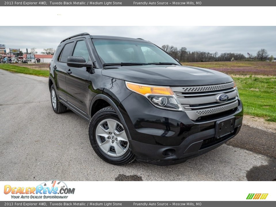 2013 Ford Explorer 4WD Tuxedo Black Metallic / Medium Light Stone Photo #1