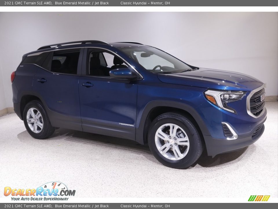 Blue Emerald Metallic 2021 GMC Terrain SLE AWD Photo #1