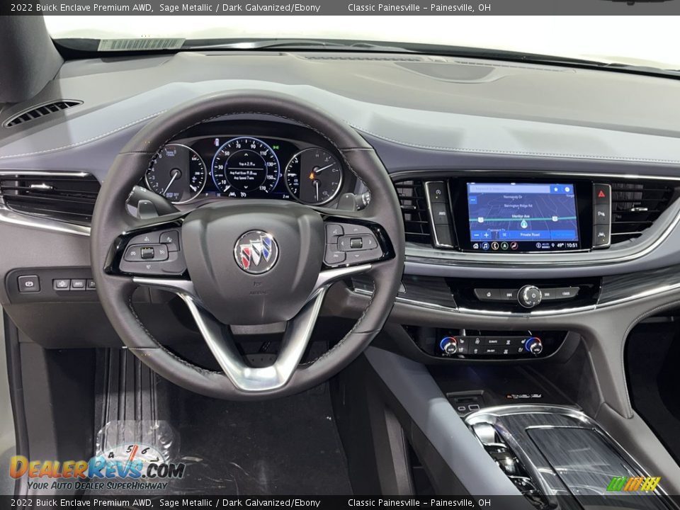 Dashboard of 2022 Buick Enclave Premium AWD Photo #21