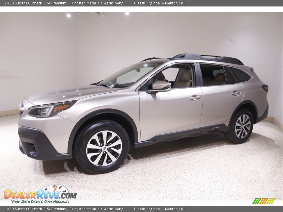 2020 Subaru Outback 2.5i Premium Tungsten Metallic / Warm Ivory Photo #3