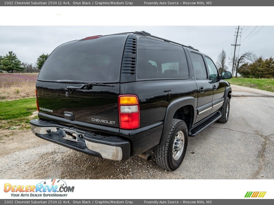 2002 Chevrolet Suburban 2500 LS 4x4 Onyx Black / Graphite/Medium Gray Photo #4