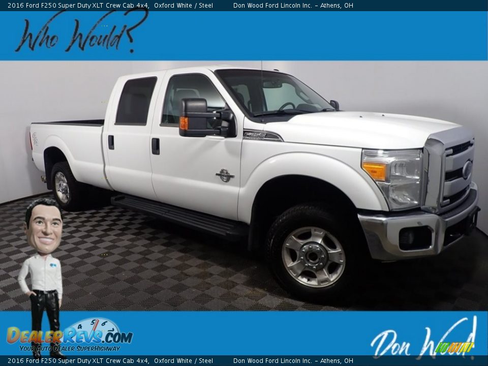 2016 Ford F250 Super Duty XLT Crew Cab 4x4 Oxford White / Steel Photo #1