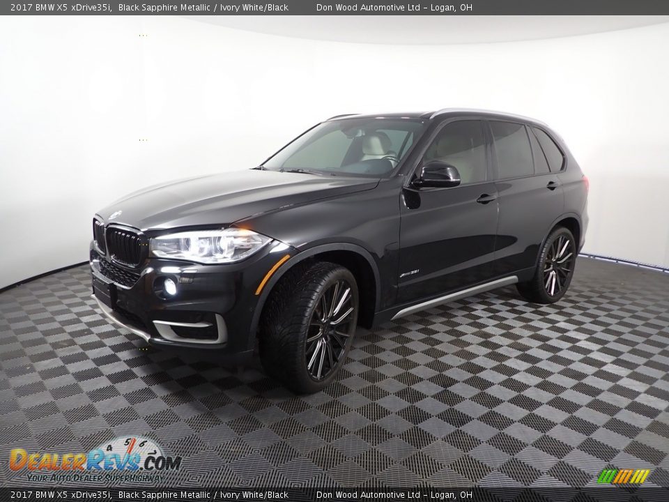 2017 BMW X5 xDrive35i Black Sapphire Metallic / Ivory White/Black Photo #10