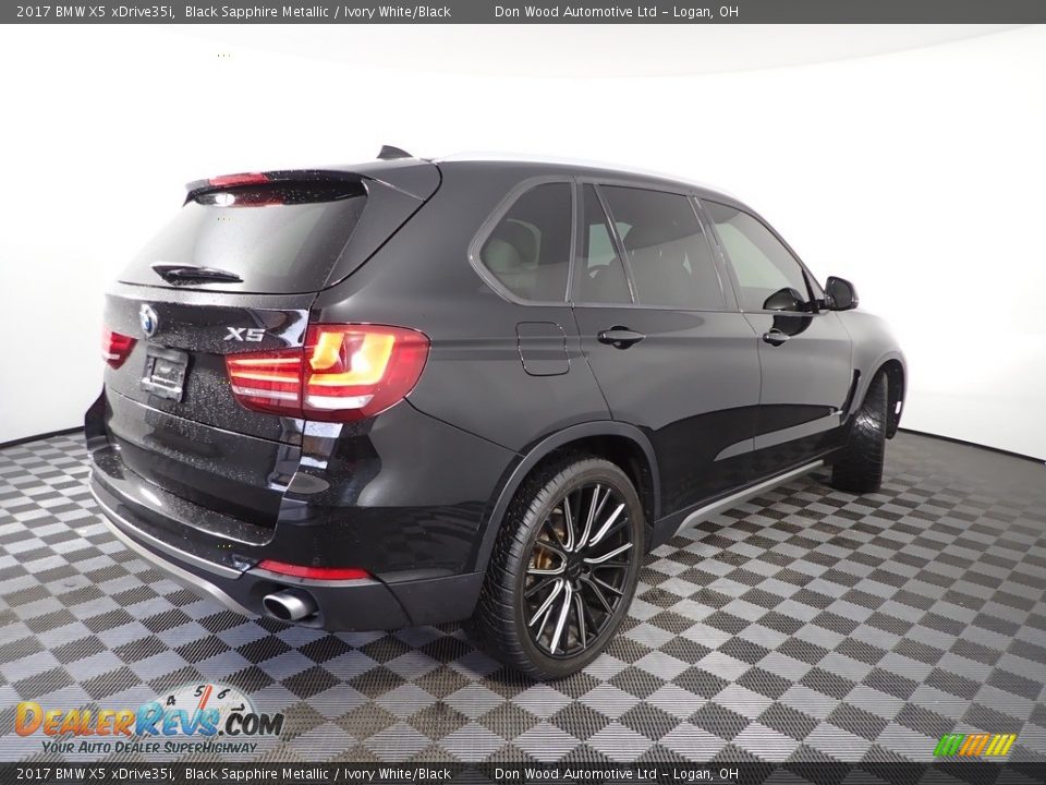 2017 BMW X5 xDrive35i Black Sapphire Metallic / Ivory White/Black Photo #16