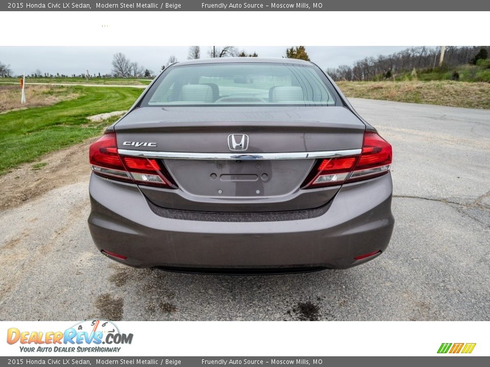 2015 Honda Civic LX Sedan Modern Steel Metallic / Beige Photo #5