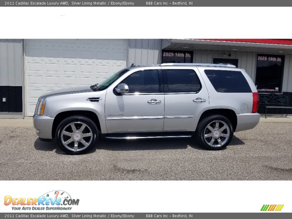 2011 Cadillac Escalade Luxury AWD Silver Lining Metallic / Ebony/Ebony Photo #2