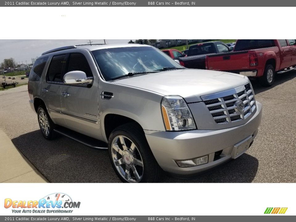 2011 Cadillac Escalade Luxury AWD Silver Lining Metallic / Ebony/Ebony Photo #6