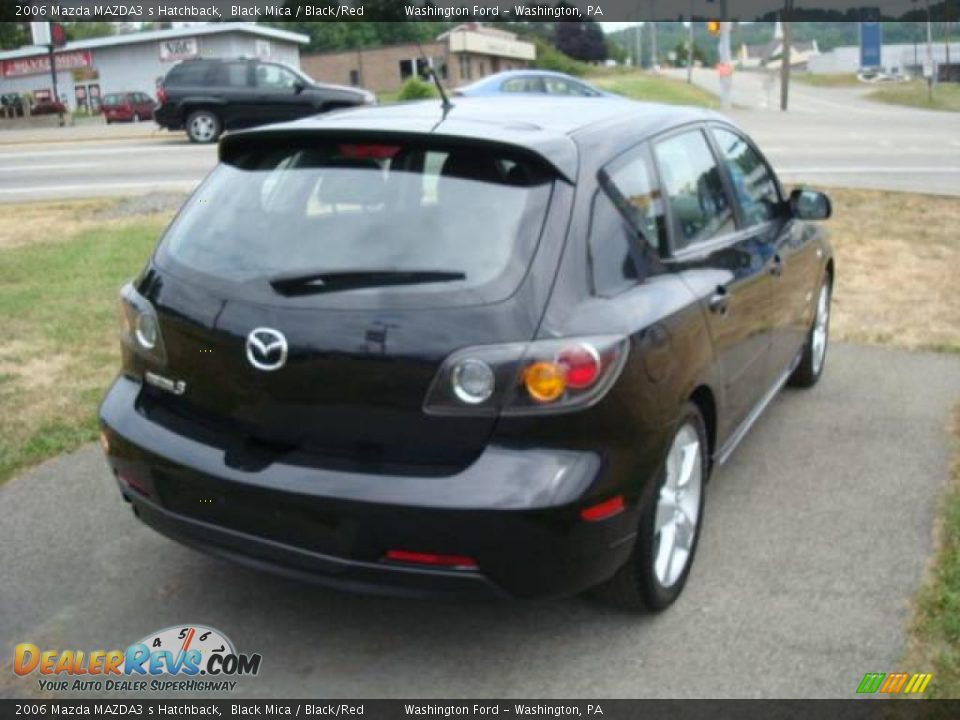 2006 Mazda MAZDA3 s Hatchback Black Mica / Black/Red Photo #4