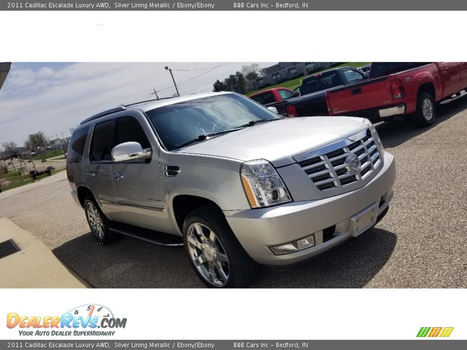 2011 Cadillac Escalade Luxury AWD Silver Lining Metallic / Ebony/Ebony Photo #31