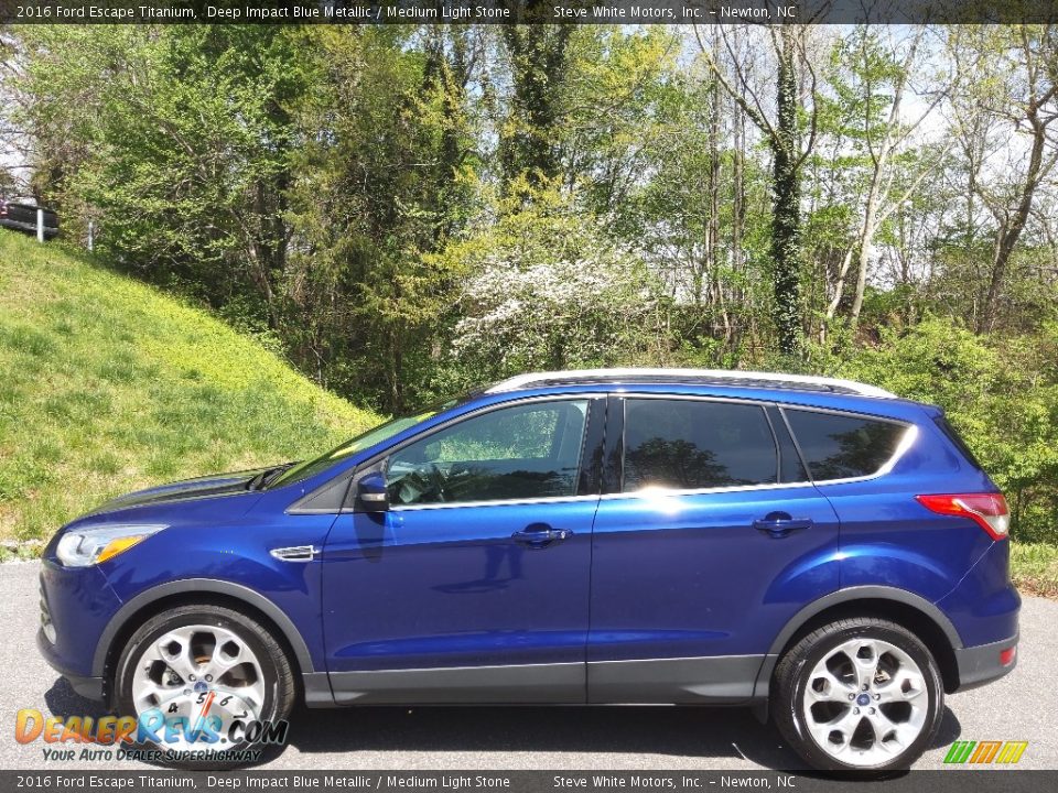 2016 Ford Escape Titanium Deep Impact Blue Metallic / Medium Light Stone Photo #1