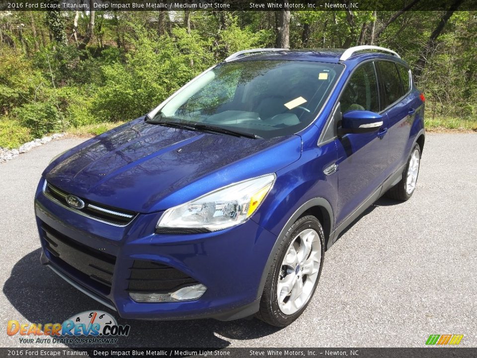 2016 Ford Escape Titanium Deep Impact Blue Metallic / Medium Light Stone Photo #2