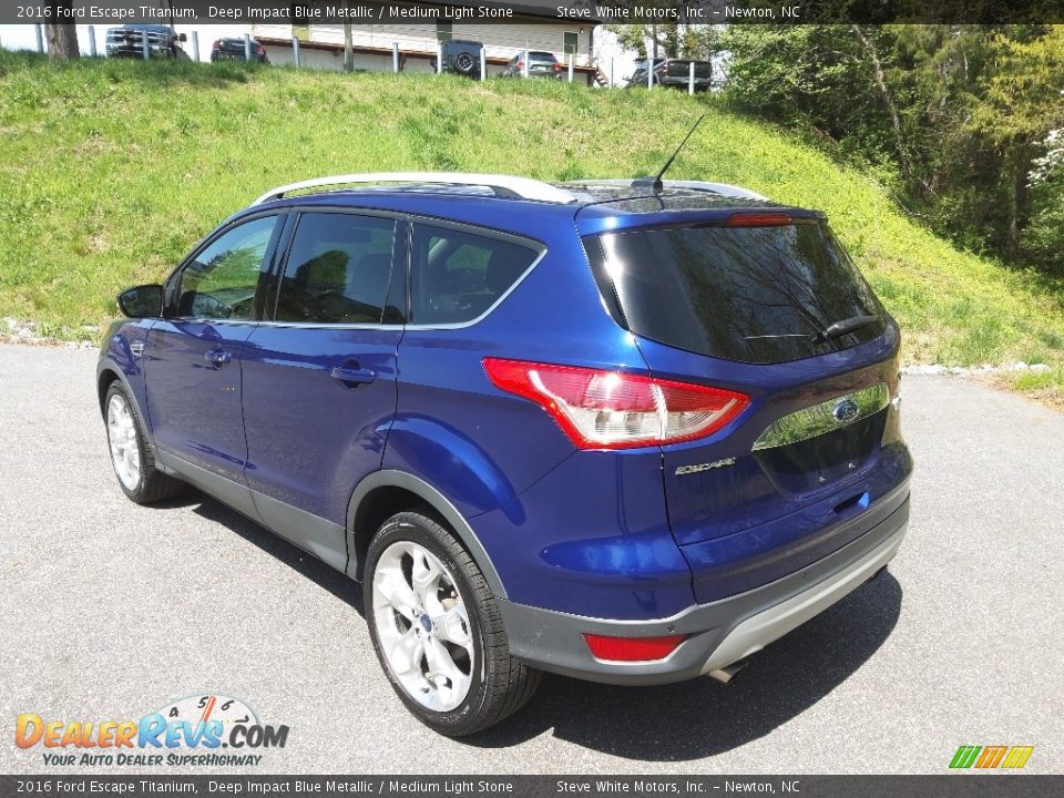 2016 Ford Escape Titanium Deep Impact Blue Metallic / Medium Light Stone Photo #8