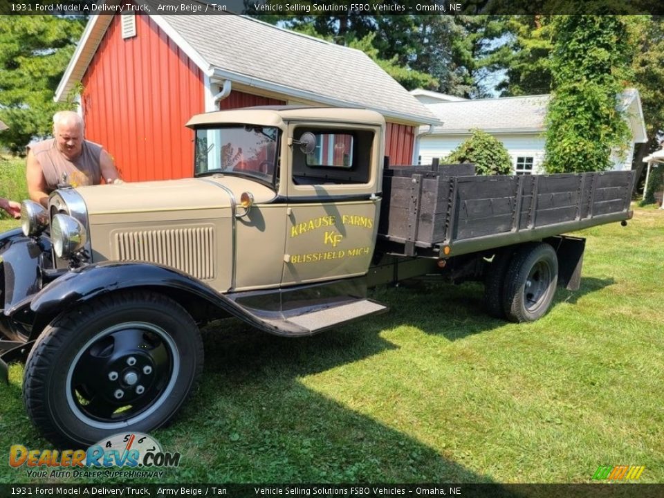1931 Ford Model A Delivery Truck Army Beige / Tan Photo #1