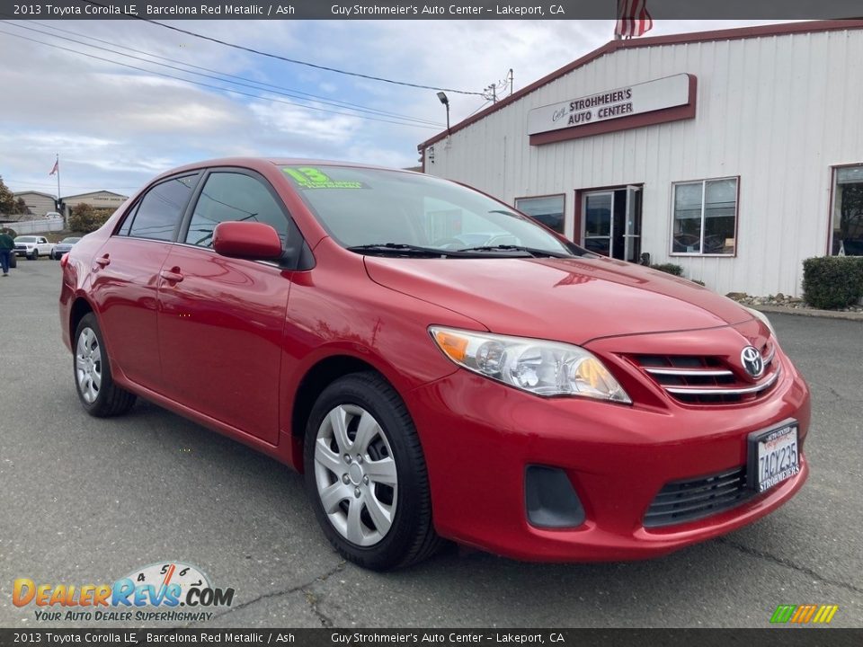 2013 Toyota Corolla LE Barcelona Red Metallic / Ash Photo #1