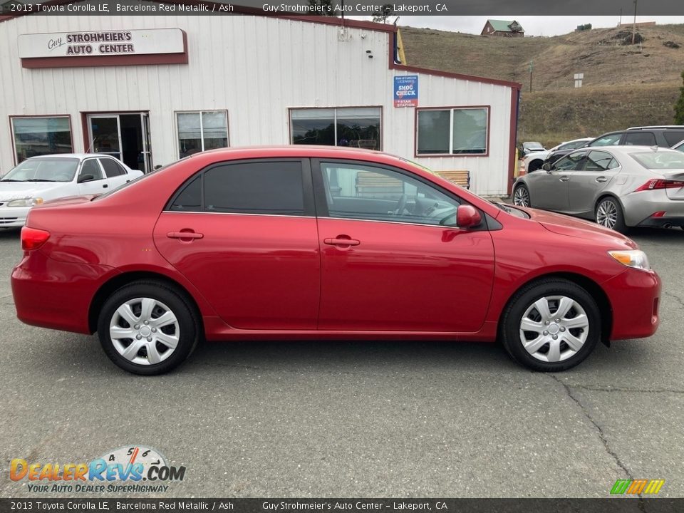 2013 Toyota Corolla LE Barcelona Red Metallic / Ash Photo #4