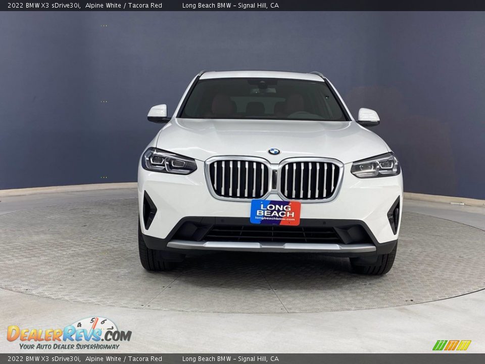2022 BMW X3 sDrive30i Alpine White / Tacora Red Photo #2