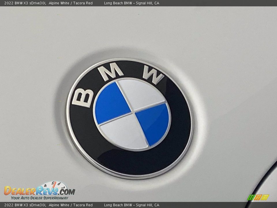 2022 BMW X3 sDrive30i Alpine White / Tacora Red Photo #5