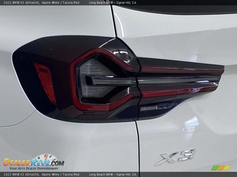 2022 BMW X3 sDrive30i Alpine White / Tacora Red Photo #6